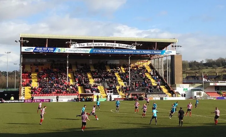 Góc nhìn khán đài Software Europe tại sân Sincil Bank
