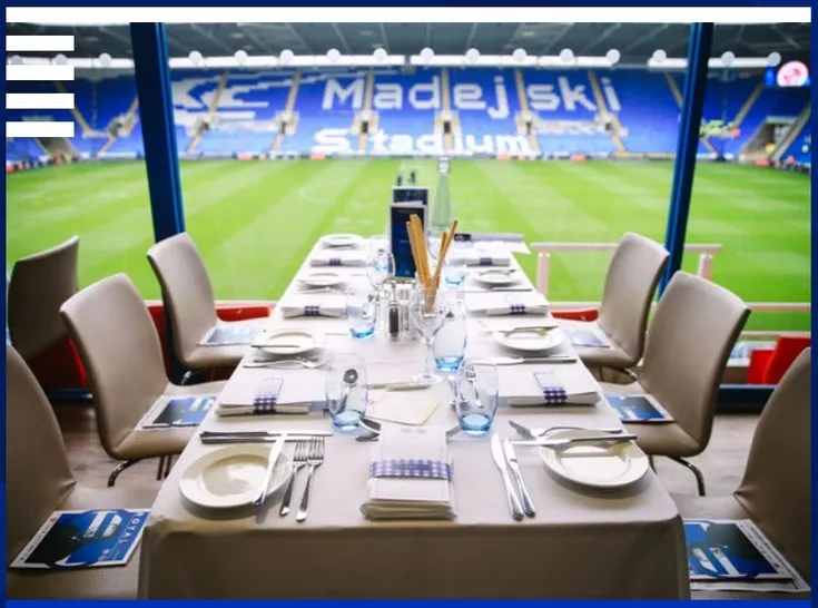 Hình ảnh khu vực tiếp đón khách VIP tại Madejski Stadium