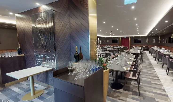 Khu vực 1862 Lounge tại Anfield, không gian dịch vụ hiếu khách sang trọng