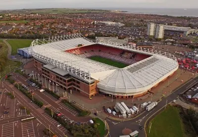 Sân vận động Ánh sáng nhìn từ trên cao, sân nhà của Sunderland AFC