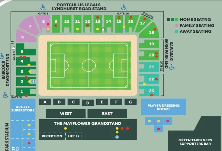 Sơ đồ khán đài sân vận động Home Park